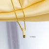 Jewelry Gemstone Letter Electroplated Copper Necklace