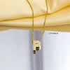 Jewelry Gemstone Letter Electroplated Copper Necklace