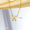 Jewelry Gemstone Letter Electroplated Copper Necklace