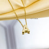 Jewelry Gemstone Letter Electroplated Copper Necklace