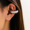 Jewelry Geometric Ccb Metal Thread Striped Electroplated Ear Clip For Women