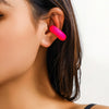 Jewelry Geometric Ccb Metal Thread Striped Electroplated Ear Clip For Women