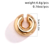 Jewelry Geometric Cshaped Glossy Open Ear Bone Clip Electroplated Minimalist Women's