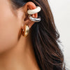 Jewelry Geometric Cshaped Glossy Open Ear Bone Clip Electroplated Minimalist Women's