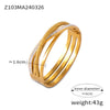 Jewelry Geometric Diamond Design 316L Stainless Steel Goldplated Niche Light Luxury Bracelet