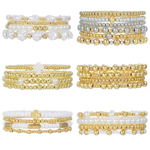 Jewelry Geometric Pearl Ccb Shell Handmade Bracelet