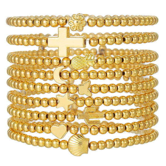 Jewelry Geometric Pearl Ccb Shell Handmade Bracelet