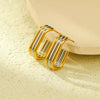 Jewelry Geometric Stainless Steel Electroplated Earrings For Women