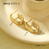 Jewelry Geometric Stainless Steel Electroplated Earrings For Women