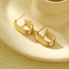 Jewelry Geometric Stainless Steel Electroplated Earrings For Women