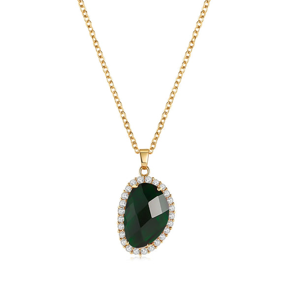 Jewelry Geometric Wings Microinlaid Cubic Zircon Women's Multicolor Necklace Ball Chain Mixed Gem Inlay Diamond Style