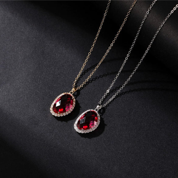 Jewelry Geometric Wings Microinlaid Cubic Zircon Women's Multicolor Necklace Ball Chain Mixed Gem Inlay Diamond Style