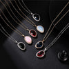 Jewelry Geometric Wings Microinlaid Cubic Zircon Women's Multicolor Necklace Ball Chain Mixed Gem Inlay Diamond Style