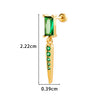Jewelry Geometric Zircon Stainless Steel Flower Electroplated Women's Ear Stud