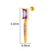 Jewelry Geometric Zircon Stainless Steel Flower Electroplated Women's Ear Stud