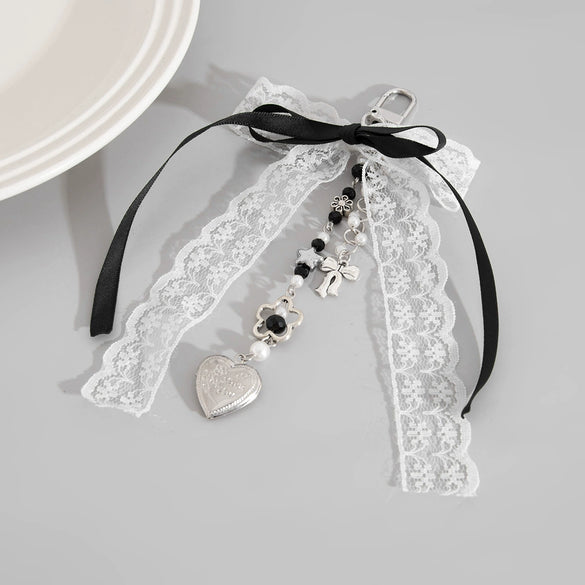 Jewelry Girl's Bow Ribbon Bag Accessories Alloy Love Pendant Pin Handmade With Beads And Love Water Drops Bells Pattern