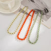 Jewelry Glass Beads And Rice Beads Geometric Handmade Women's Clavicle Chain