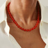 Jewelry Glass Beads And Rice Beads Geometric Handmade Women's Clavicle Chain