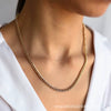 Jewelry Gold Plated Brass Twisted Chain Necklace Electroplating Geometric Style