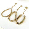 Jewelry Gold Plated Geometric Round Beads Hip Hop Bracelet For Women