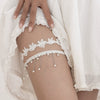 Jewelry Gothic Dark Style Cloth Thorns Rose Elastic Thigh Chain Leg Ring For Women