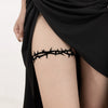 Jewelry Gothic Dark Style Cloth Thorns Rose Elastic Thigh Chain Leg Ring For Women