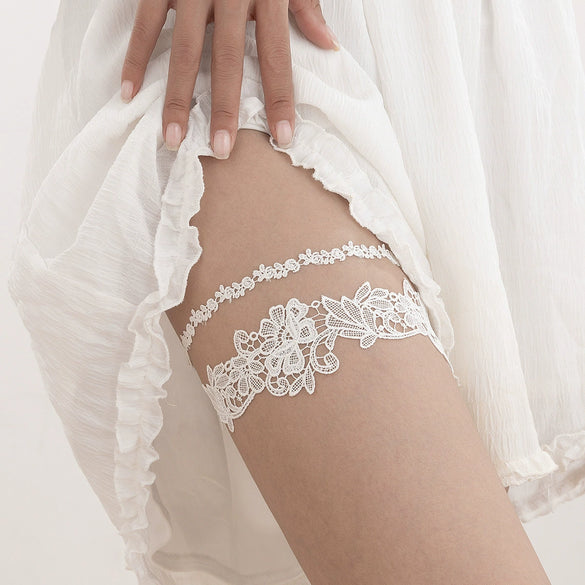 Jewelry Gothic Dark Style Cloth Thorns Rose Elastic Thigh Chain Leg Ring For Women