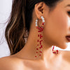 Jewelry Gothic Imitation Pearl Necklace Choker Handmade Geometric Blood Drops Tassel