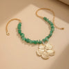 Jewelry Gravel Iron Metal Electroplated Bohemian Flower Pendant Clavicle Chain