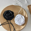 Jewelry Handmade Flannel Flower Necklace