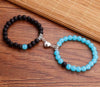 Jewelry Handmade Geometric Stone Magnet Buckle Heart Couple Bracelet