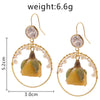 Jewelry Handmade Natural Pearl Flower Earrings Bohemian Style