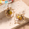 Jewelry Handmade Natural Pearl Flower Earrings Bohemian Style