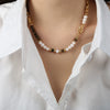Jewelry Handmade Natural Tiger Eye Freshwater Pearl Retro Light Luxury Court Style 316L Stainless Steel Necklace Bracelet
