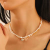 Jewelry Handwoven Rice Beads And Natural Shells Women's Bracelet Twopiece Set