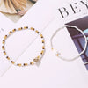 Jewelry Handwoven Rice Beads And Natural Shells Women's Bracelet Twopiece Set