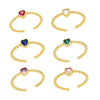 Jewelry Heart Ring Copper Zircon Retro Fashion Elegant