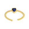 Jewelry Heart Ring Copper Zircon Retro Fashion Elegant