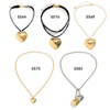 Jewelry Heart Shaped Clavicle Chain Flannel Ccb Iron Chain Electroplating For Women
