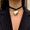 Jewelry Heart Shaped Clavicle Chain Flannel Ccb Iron Chain Electroplating For Women