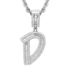 Jewelry Hip Hop Pendant Copper Micropaved Zircon Letters Numbers Text Necklace