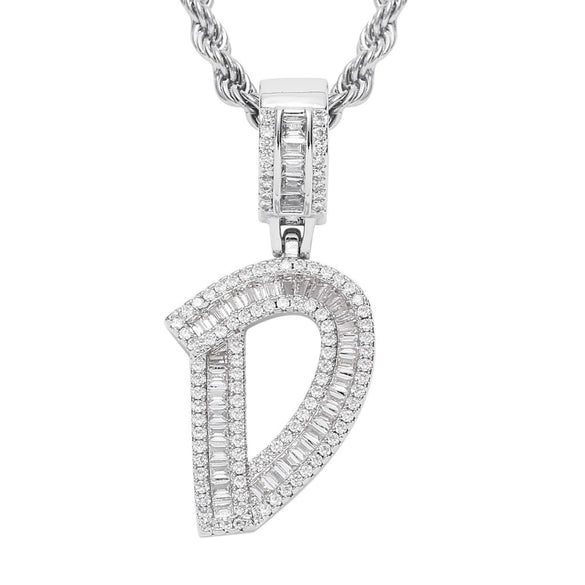 Jewelry Hip Hop Pendant Copper Micropaved Zircon Letters Numbers Text Necklace