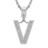 Jewelry Hip Hop Pendant Copper Micropaved Zircon Letters Numbers Text Necklace