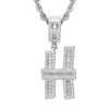 Jewelry Hip Hop Pendant Copper Micropaved Zircon Letters Numbers Text Necklace