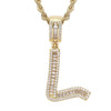 Jewelry Hip Hop Pendant Copper Micropaved Zircon Letters Numbers Text Necklace
