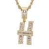 Jewelry Hip Hop Pendant Copper Micropaved Zircon Letters Numbers Text Necklace