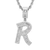 Jewelry Hip Hop Pendant Copper Micropaved Zircon Letters Numbers Text Necklace