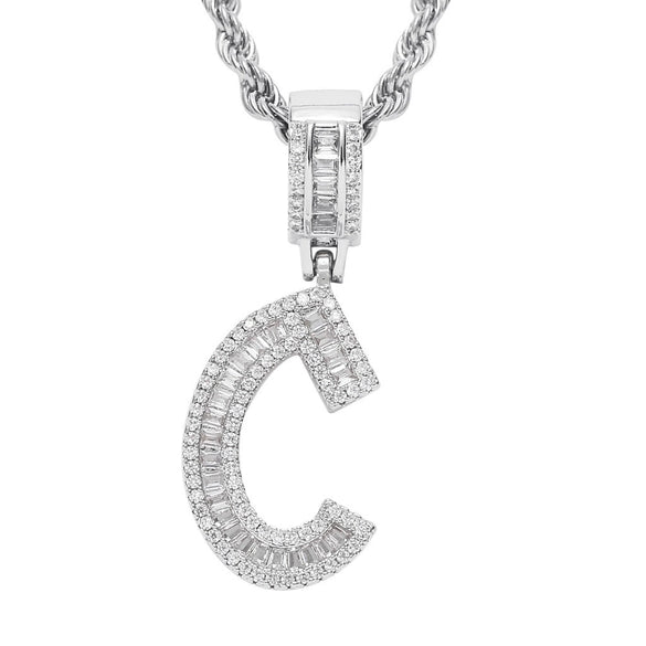 Jewelry Hip Hop Pendant Copper Micropaved Zircon Letters Numbers Text Necklace