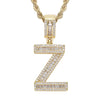Jewelry Hip Hop Pendant Copper Micropaved Zircon Letters Numbers Text Necklace