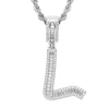 Jewelry Hip Hop Pendant Copper Micropaved Zircon Letters Numbers Text Necklace